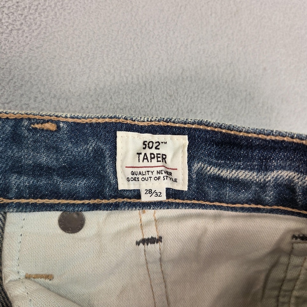 Levi's Made & Crafted 502 Jeans Mens 28x32 Blue Denim Tapered Fit Made in Japan - Picture 5 of 12